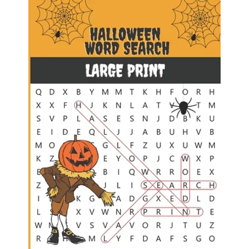 Halloween Word Search Large Print: Puzzle Book For Adults with Big Letters