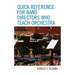 Quick Reference for Band Directors Who Teach Orchestra