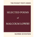 Selected Poems of Malcolm Lowry: City Lights Pocket Poets Number 17