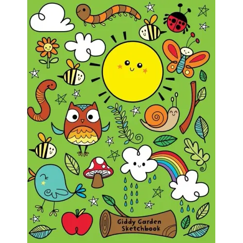 Giddy Garden Sketchbook: Jumbo Drawing Pad For Sketching, Doodling And Coloring