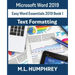 Word 2019 Text Formatting