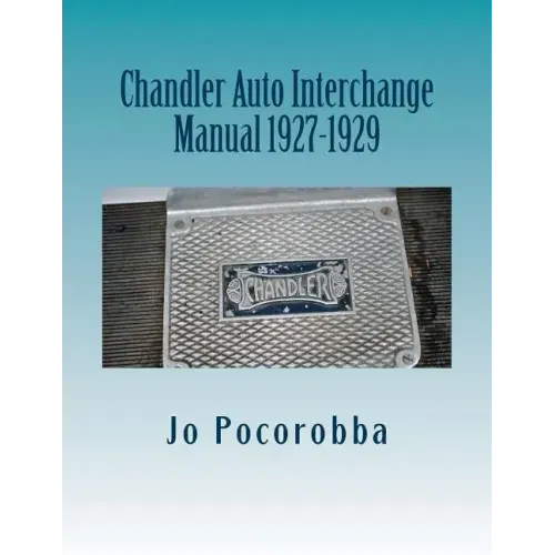 Chandler Auto Interchange Manual 1927-1929