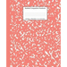 Marbled Composition Notebook: Coral Pink Marble Wide Ruled Paper Subject Book