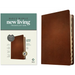 NLT Large Print Thinline Reference Bible, Filament Enabled (Genuine Leather, Brown, Indexed, Red Letter)