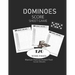 Dominoes Score Sheets Game: Maxican Train - Chicken Foot Game Score Sheets - Record Keeper Book - Scorekeeping Pads - Scoring Sheet - For Gifts 8.