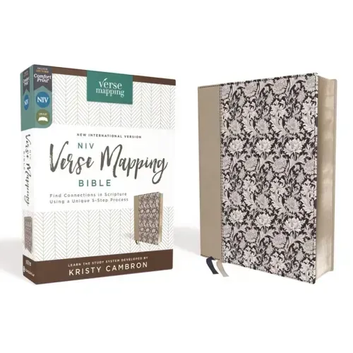 Niv, Verse Mapping Bible, Leathersoft, Navy Floral, Comfort Print: Find Connections in Scripture Using a Unique 5-Step Process