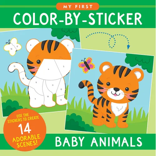 My First Color-By-Sticker Book - Baby Animals (14 Scenes)