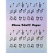 Piano Staff Paper: Treble Clef And Bass Clef Empty 12 Staff, Piano Manuscript Pape
