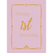 Happy 1st Birthday Guest Book (Hardcover): First birthday Guest book, party and birthday celebrations decor, memory book, 1st birthday, baby shower, h