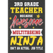 3rd Grade Teacher Because Awesome Multitasking Ninja Isn't An Actual Job Title: Perfect Year End Graduation or Thank You Gift for Teachers, Teacher Ap