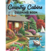 Country Cabins Coloring Book: An Adult Coloring Book with Charming Houses, Beautiful Landscapes, Peaceful Nature Scenes, Charming Farm... Coloring Boo