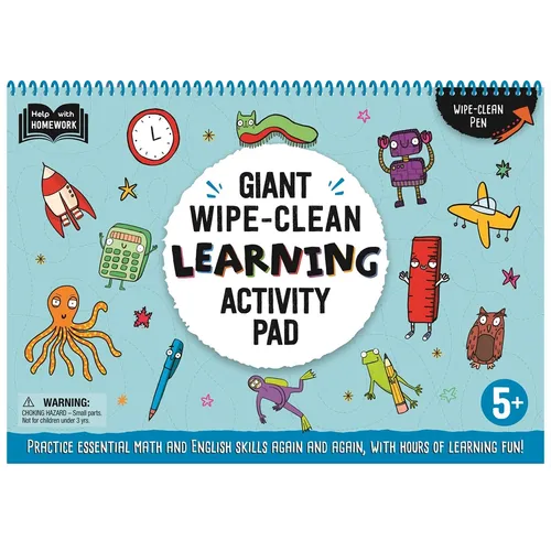Giant Wipe-Clean Learning Activity Pack: Practice Essential Math and English Skills, with Hours of Learning Fun! 5+