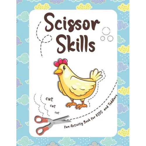 Scissor Skills fun Activity Book for KIDS and Toddlers: this Activity book helps your child practice cutting, in a fun and useful way, fun animals to