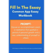 Common App Essay Workbook and Template for Prompt: Discuss an accomplishment, event, or realization