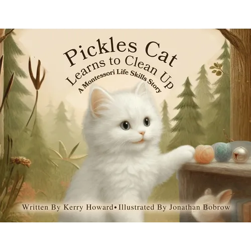 Pickles Cat Learns to Clean Up