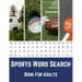 Sports Word Search Book For Adults: Large Print Puzzle Book Gift With Solutions