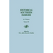 Historical Southern Families. in 23 Volumes. Volume XX