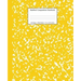 Marbled Composition Notebook: Yellow Marble Wide Ruled Paper Subject Book