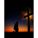 Prayer at the Cross Christian Inspirational Notebook: 100 Pages 8.5" X 11" Wide Ruled Line Paper
