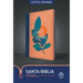 Santa Biblia Rvr60, Edición Zíper Con Referencias, Letra Grande (Sentipiel, Coral/Azul, Letra Roja)