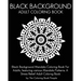 Black Background Adult Coloring Book: Black Background Mandala Coloring Book For Adults, featuring various Mandala Patterns. A Stress Relief Adult Col