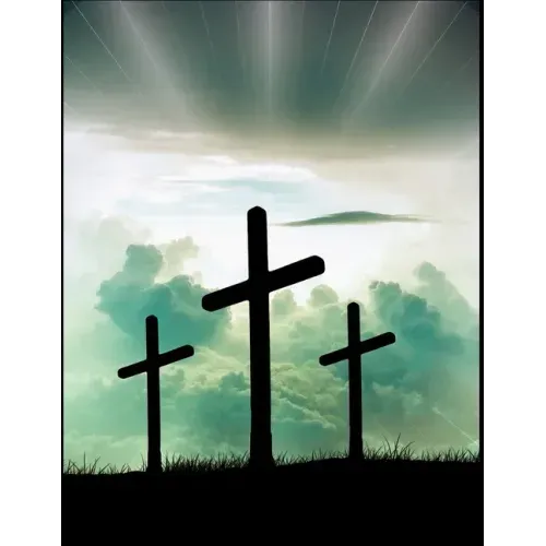 The Cross Christian Inspirational Notebook: 100 Pages 8.5" X 11" Wide Ruled Line Paper