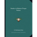Studies in Hebrew Proper Names