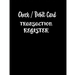 Check / Debit Card Transaction Register: Checkbook Register Checking Account Accommodates Over 1800 Transactions.