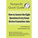 How to Answer the Eight Questions Every Grant Review Committee Asks