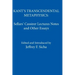 Kant's Transcendental Metaphysics: Sellars' Cassirer Lectures Notes and Other Essays