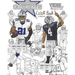 Ezekiel Elliott and the Dallas Cowboys: Then and Now: The Ultimate Football Coloring, Activity and Stats Book for Adults and Kids
