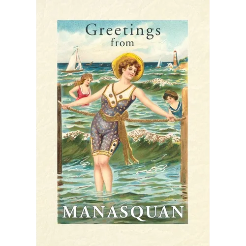 Vintage Lined Notebook Greetings from Manasquan, New Jersey