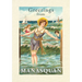 Vintage Lined Notebook Greetings from Manasquan, New Jersey