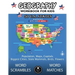 Geography Workbook for Kids: 50 US States Activity Book - Word Scrambles & Matches, Population, Maps, Capitals, Biggest Cities, State Mammals, Bird