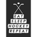 Eat Sleep Hockey Repeat: Dot Grid Notebook (6x9 inches) with 120 Pages