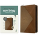 NLT Large Print Thinline Reference Zipper Bible, Filament Enabled (Leatherlike, Messenger Stone & Camel, Indexed, Red Letter)