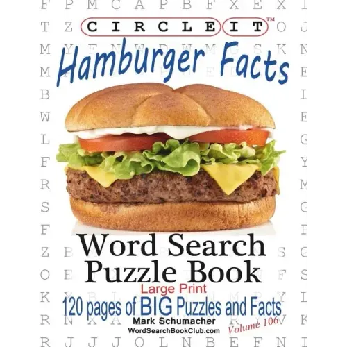 Circle It, Hamburger Facts, Large Print, Word Search, Puzzle Book