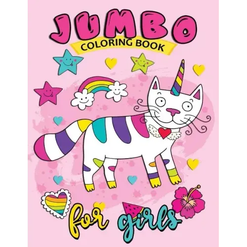 Jumbo Coloring Book for girls: Easy and Beautiful Animals Coloring Pages