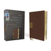 Niv, Thinline Reference Bible (Deep Study at a Portable Size), Leathersoft, Brown, Red Letter, Comfort Print