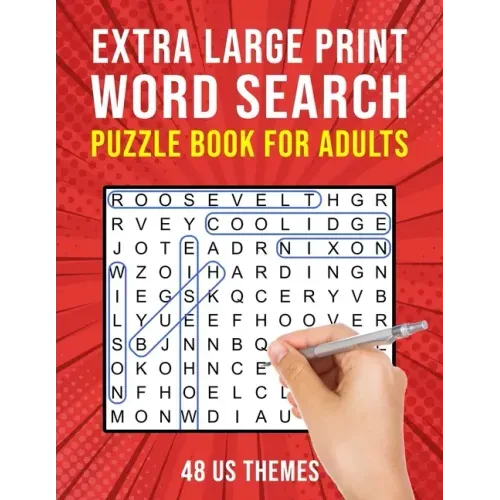Extra Large Print Word Search Book for Adults: 48 US Themed Wordsearch Puzzles for Seniors or Visually Impaired