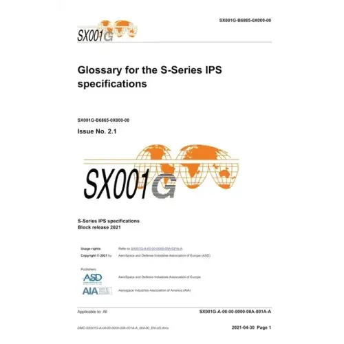 SX001G, Glossary for the S-Series IPS specifications, Issue 3.0: S-Series 2021 block release