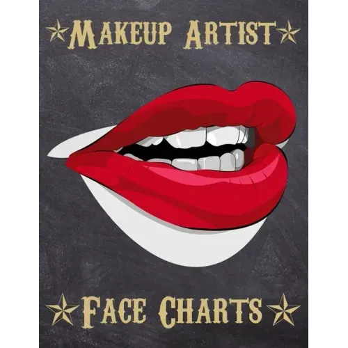 Makeup Artist Face Charts: Makeup cards to paint the face directly on paper with real make-up - Ideal for: professional make-up artists, vloggers