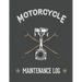 Piston and Wrench Motorcycle Maintenance Log