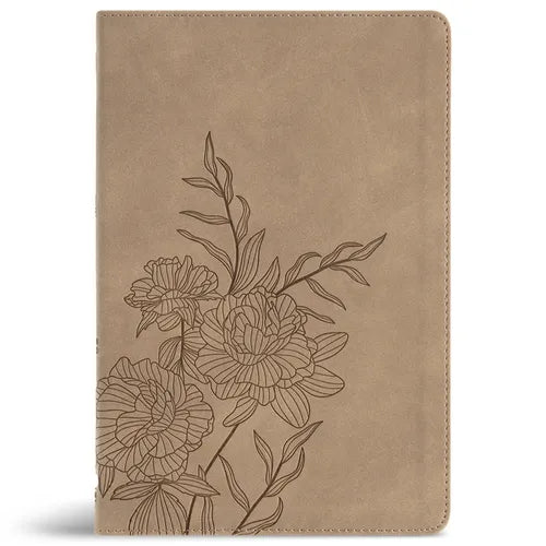 CSB Large Print Thinline Bible, Digital Study Edition, Earth Suedesoft Leathertouch