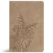 CSB Large Print Thinline Bible, Digital Study Edition, Earth Suedesoft Leathertouch