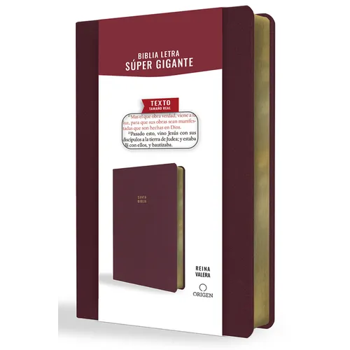 Biblia Reina Valera Letra Súper Gigante, Símil Piel Vinotinto / Spanish Bible Reina Valera Super Giant Print, Burgundy Leathersoft