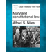 Maryland constitutional law.
