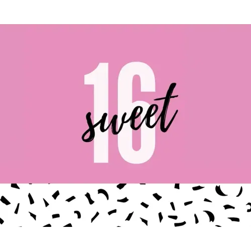 Happy 16th Birthday Guest Book (Landscape Hardcover): Sweet Sixteen Guest book, party and birthday celebrations decor, memory book, 16th birthday, hap