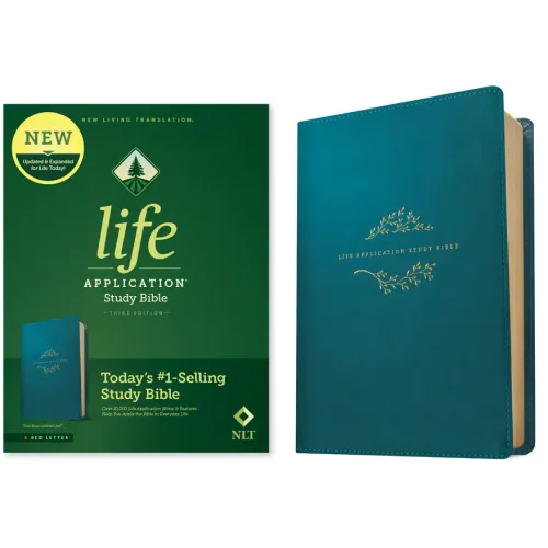NLT Life Application Study Bible, Third Edition (Leatherlike, Teal Blue, Red Letter)
