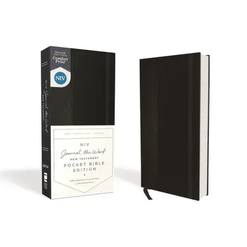 Niv, Journal the Word New Testament (Perfect for Note-Taking), Pocket Bible Edition, Hardcover, Black, Red Letter, Comfort Print